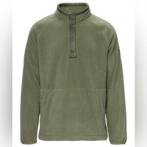 STRAFE Ajax Snap Fleece Pullover Jacket Moss Green Men’s